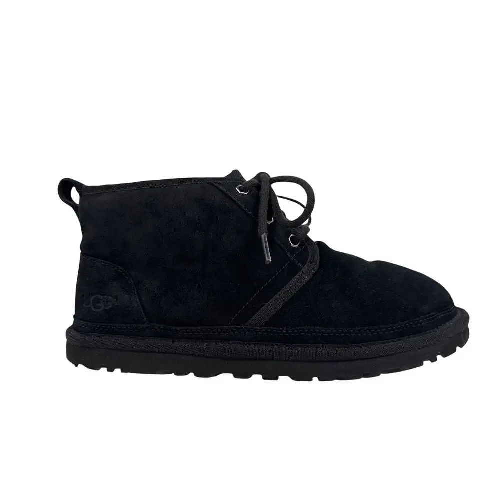 UGG Neumel Boots‎ Mens 8 Black Suede Lace-Up 3236 Lined